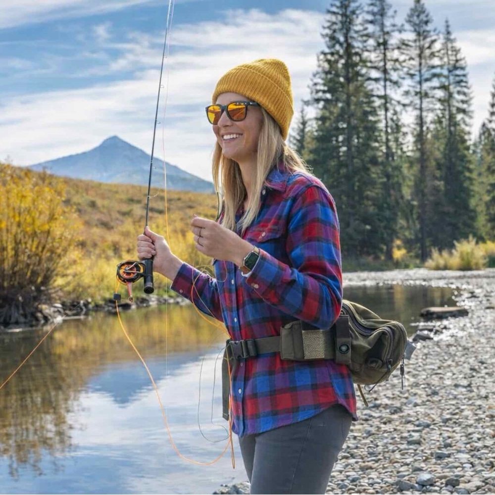 Patagonia Womens Long Sleeved Organic‎ Cotton Fjord Flannel Shirt Outdoor Hiking - Picture 2 of 12